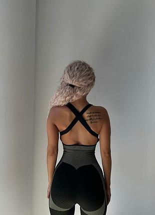 Костюм для фітнесу трійка з рашгардом9 фото