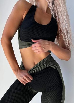 Костюм для фітнесу трійка з рашгардом8 фото