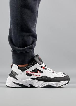 Мужские кроссовки флис nike m2k tekno fleece white black red зимнее кроссовки найк м2к флис