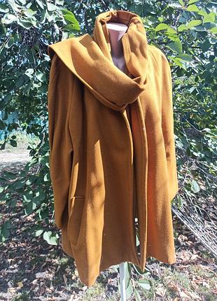 Германия, пальто без пуговиц,с шалью