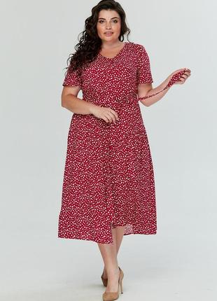 Платье барбара - 2 красный 52 (101215)