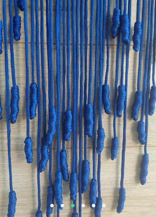 Панно макраме синее панно