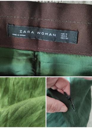 Шикарная юбка из зеленого шелка8 фото