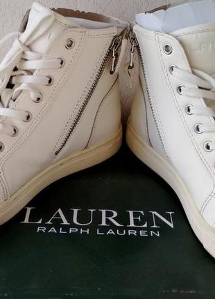 High-top шкіряні кеди ralph lauren, оригінал3 фото