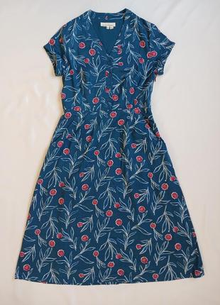 Платье с цветочным принтом под винтаж1 фото