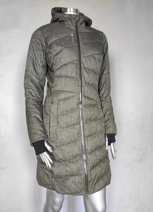 Reebok зимовий пуховик, спортивна подовжена куртка, тепле пальто, парка хакі високий зріст3 фото