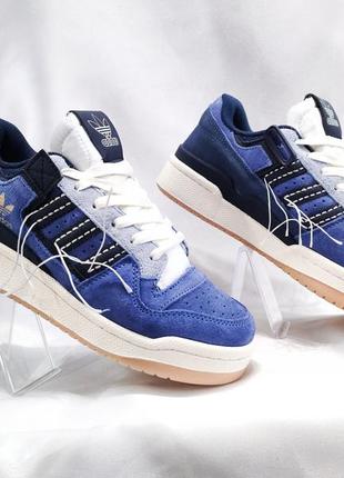 Adidas forum 84 low denim gum4 фото