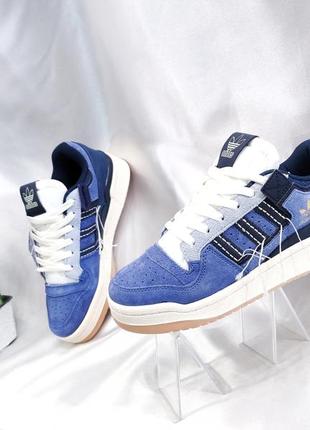 Adidas forum 84 low denim gum9 фото