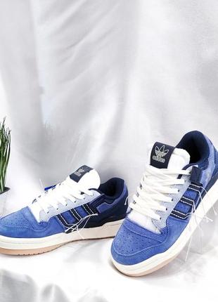 Adidas forum 84 low denim gum8 фото