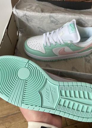 Женские nike sb dunk low mint pink barely green6 фото