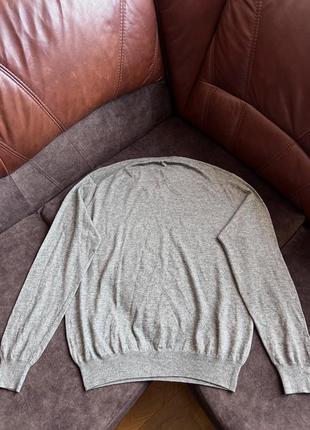 Кашеміровий светр пуловер сірий4 фото