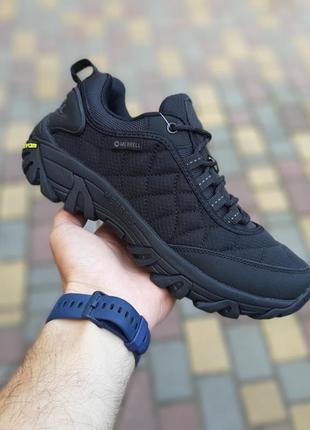 Теплые зимние мужские кроссовки merrell ice cup vibram черные осенние термо кроссовки мерол айс кап