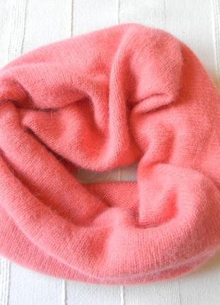 Снуд/труба/гольф/шарф від h&m рожево-кораловий колір one size4 фото