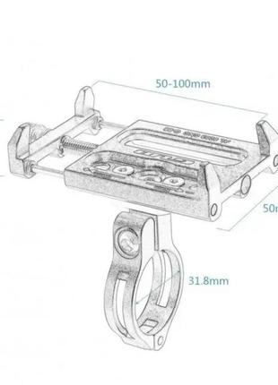 Тримач  bg-090 для телефону на кермо велосипеда електросамоката4 фото