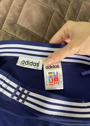 Спортивная юбка adidas теннисная мини короткая синяя5 фото