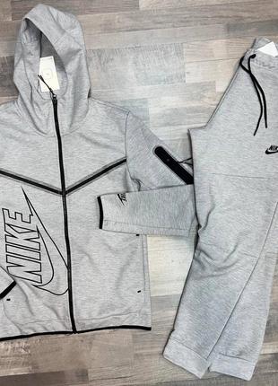 Сентичный серий спортивный костюм комплект nike tech fleece серый спортивный костюм nike tech fleece на худи большой логотип