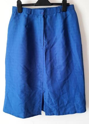 Синяя электрик юбка-карандаш