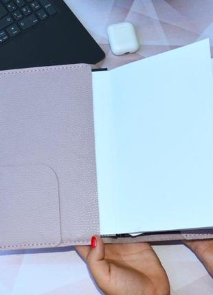 Кожаный блокнот. деловой кожаный дневник. кожаный ежедневник формата а5. подурок коллегам.3 фото