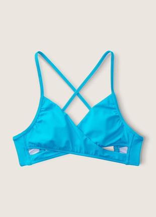 Стильный голубой купальник (топ body субрика + бикини). pink. victoria’s secret. оригинал 🇺🇸4 фото