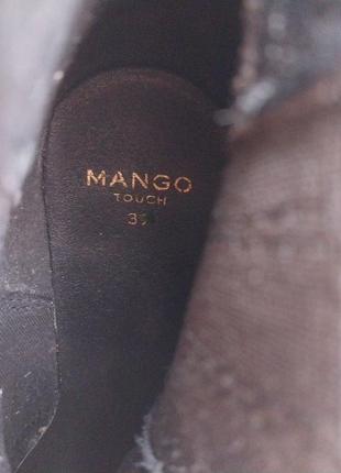 Женские кожаные ботинки челси mangoorg6 39р., черные, кожа7 фото