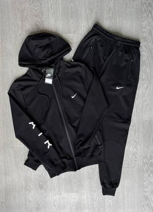 Осенний чёрный спортивный костюм комплект nike air черный мужской спортивный костюм nike air4 фото