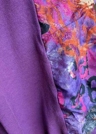 Кофта флис фиолетовая свитшот ретро винтажная начес отверсайз объемная5 фото