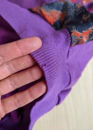 Кофта флис фиолетовая свитшот ретро винтажная начес отверсайз объемная10 фото