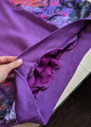 Кофта флис фиолетовая свитшот ретро винтажная начес отверсайз объемная9 фото