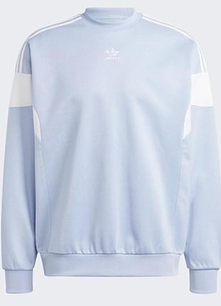 Свитшот adidas adicolor classics cut line crew sweatshirt light blue ib9941