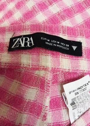 Коттоновые брюки в клетку zara9 фото