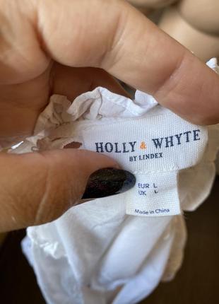 Блузка из прошвы holly &amp; white l/xl lindex4 фото