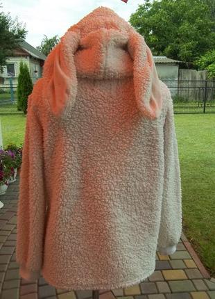 ( м - 46 / 48 р ) флисовая кофта худи женская с капюшоном домашний теплый свитер толстый б / у7 фото