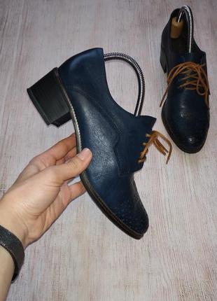 Tamaris, кожаные туфли оксфорды, броги2 фото