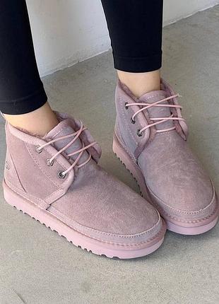 Женские замшевые угги ugg neumel pink