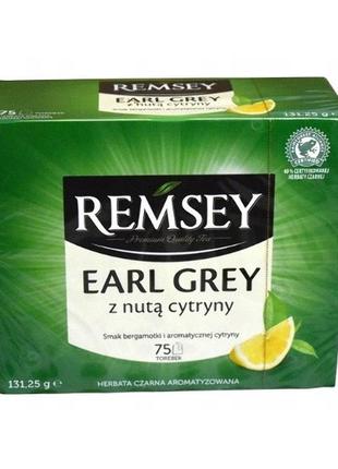 Польский чай в пакетиках с бергамотом и лимоном ramsey earl grey(cytryny) 75шт.