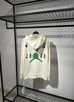 Чоловічий та жіночий  худи jordan off white білий весна осінь зима