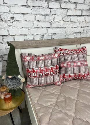 Декоративные подушки из байки фланели