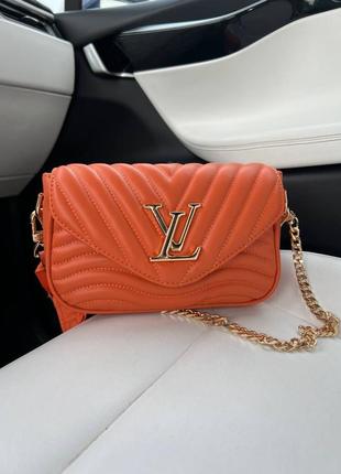 Жіноча сумка lv orange7 фото