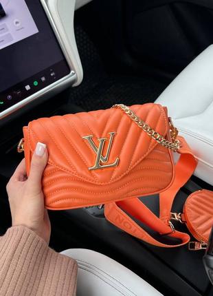 Жіноча сумка lv orange10 фото