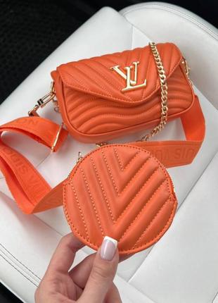 Жіноча сумка lv orange3 фото