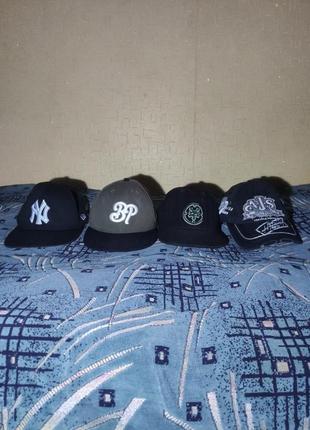 3 кепки new era та кепка a.j.s motors