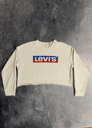 Свитшот короткий топ кофта оверсайз женская levis big logo