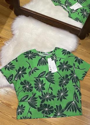 Футболка зелена zara4 фото