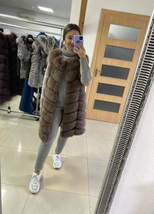 Жилетка из натурального песца3 фото