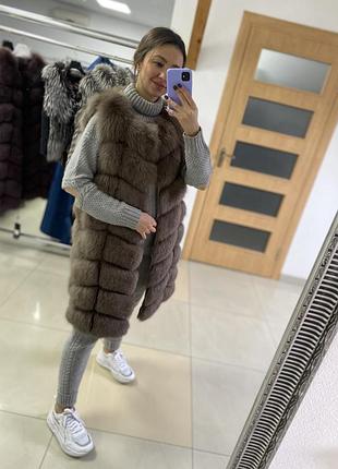 Жилетка из натурального песца4 фото