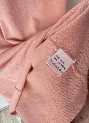 Кофтинка шелк кашемир бледная розовая6 фото
