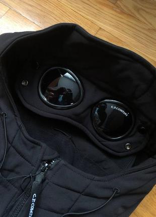 Вітровка c.p. company soft shell-r goggle jacket black4 фото