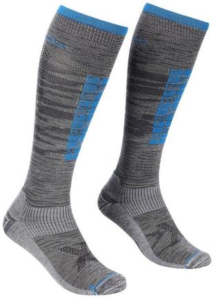 Шкарпетки ч ortovox ski compression long socks m grey blend - 42-44 - сірий