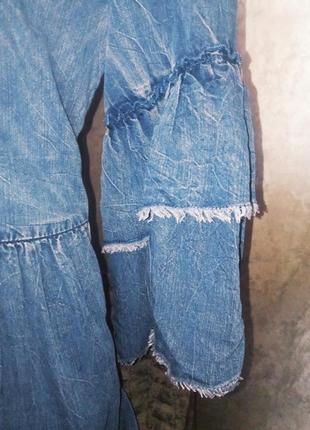 Стильное джинсовое платье1 фото