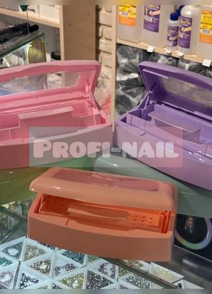 Контейнер фіолетовий для дезінфекції манікюрних інструментів 500 мл.2 фото